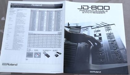 Roland-JD-800 foldout and TR-505 leaflets